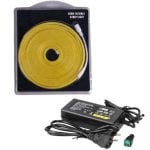 Tira LED Neón JANDEI 5m 120 LEDs/m Amarelo IP65 Silicona 12V Fonte 60W