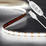 Tira LED COB 5V USB 2 metros con dimmer corte cada 2,5 cm luz blanca fría 6000K Tira LED COB 5V USB 2 metros con dimmer corte cada 2,5 cm luz blanca fría 6000K