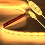 Tira LED COB 5V DC Regulable 2m 8mm Conexión USB Blanco Cálido IP20 Tira LED COB 5V DC Regulable 2m 8mm Conexión USB Blanco Cálido IP20