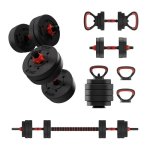 Ksix 40 Kg Kit De Pesos, Halteres, Discos Pesos, Barra, Peso Russo, Preto
