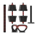 Ksix 30 Kg Kit De Pesas, Mancuernas, Discos Pesas, Barra, Pesa Rusa, Negro Ksix 30 Kg Kit De Pesas, Mancuernas, Discos Pesas, Barra, Pesa Rusa, Negro
