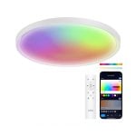 Ksix Halo 2 Plafón Smartled, Rgbic + Cct, Ø37 Cm, 3.200 Lm, 240 Leds, 26 W, App Tuya Smart, Branco