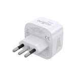 Adaptador de Enchufe Universal Europa a Italia Compacto Multienchufe Tipo C y F Adaptador de Enchufe Universal Europa a Italia Compacto Multienchufe Tipo C y F