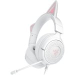 Auriculares Gaming Razer Kraken Kitty V3 X con cable y orejas de gatito, micrófono cardioide, blancos Auriculares Gaming Razer Kraken Kitty V3 X con cable y orejas de gatito, micrófono cardioide, blancos