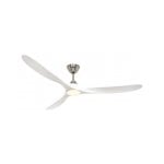 Deckenventilator CasaFan 318062 DC 180 cm Weiß Chrom gebürstet Slow Motion Fernbedienung