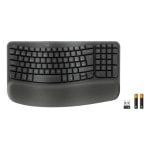 Teclado de membrana Logitech Wave Keys for Business Layout ES ergonómico inalámbrico con reposamuñecas Teclado de membrana Logitech Wave Keys for Business Layout ES ergonómico inalámbrico con reposamuñecas