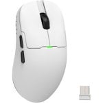 Kabellose Gaming-Maus Ajazz AJ159 Superlight PixArt PAW3395 bis 26000 DPI 56 g Weiss