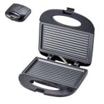 Grill eléctrico portátil 750W Superficie antiadherente y luces LED indicador Grill eléctrico portátil 750W Superficie antiadherente y luces LED indicador