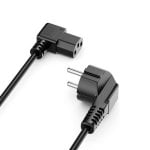 Câble d'alimentation universel COOL LXBRNDTR noir 1,8 mètre coudé