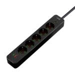 Caricatore multiplo universale COOL regleta 7 porte USB-A USB-C 4 prese EU nero