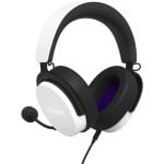Casque NZXT filaire avec microphone détachable, isolation sonore, blanc Casque NZXT filaire avec microphone détachable, isolation sonore, blanc