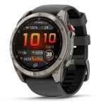 Smartwatch Garmin Fenix 8 Pro LTE/NTN Satelital 51mm AMOLED Titanio con Correa Silicona Negra/Gris