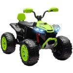 Aiyaplay Quad Eléctrico Para Niños De 3-8 Años 24v Con 2 Motores Verde