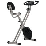 Homcom Bicicleta Estática Plegable Con Respaldo 8 Niveles De Resistencia Volante