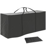 Outsunny Bolsa De Almacenamiento Para Cojines De Jardín 125x40x55cm Negro