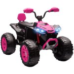 Aiyaplay Quad Eléctrico Para Niños De 3-8 Años 24v Con 2 Motores Rosa