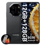 Smartphone Blackview SHARK 6 4GB 128GB 6.88" 120Hz Dual SIM 5G Carga Rápida 18W Android 15 Negro