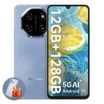 Smartphone Blackview SHARK 6 4GB 128GB 6.88" 120Hz Dual SIM 5G Carga Rápida 18W Android 15 Azul