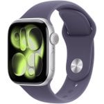 Apple Watch Series 11 GPS Caixa 42mm Alumínio Prateado com Bracelete Desportiva Roxo Névoa S/M Apple Watch Series 11 GPS Caixa 42mm Alumínio Prateado com Bracelete Desportiva Roxo Névoa S/M