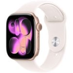 Apple Watch Series 11 GPS NFC 46mm Retina OLED Alumínio Ouro Rosa S/M Resistência Água IP6X SpO2