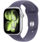 Apple Watch Series 11 GPS Caixa 46mm Alumínio Prateado com Bracelete Desportiva Roxo Névoa M/L Apple Watch Series 11 GPS Caixa 46mm Alumínio Prateado com Bracelete Desportiva Roxo Névoa M/L