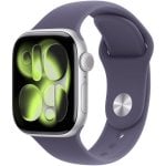 Apple Watch Series 11 GPS + Cellular 42mm Caja Aluminio Plata con Correa Deportiva Niebla Lila M/L