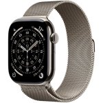 Apple Watch Series 11 GPS + Cellular 46 mm Cassa in titanio naturale con bracciale in maglia milanese naturale M/L Apple Watch Series 11 GPS + Cellular 46 mm Cassa in titanio naturale con bracciale in maglia milanese naturale M/L