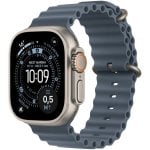 Apple Watch Ultra 3 GPS + Cellular 49 mm, boîtier en titane naturel et bracelet bleu océan