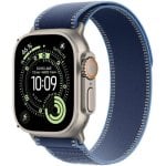 Apple Watch Ultra 3 GPS + Cellular 49mm OLED Titânio Natural Azul M/L Resistente à Água IP6X