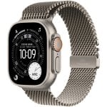 Apple Watch Ultra 3 GPS+Cellular 49mm Bracciale in titanio naturale con cinturino in maglia milanese, titanio naturale, piccolo