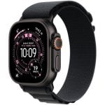 Apple Watch Ultra 3 GPS + Cellular 49 mm con cassa in titanio nero e cinturino Alpine Loop nero medio Apple Watch Ultra 3 GPS + Cellular 49 mm con cassa in titanio nero e cinturino Alpine Loop nero medio