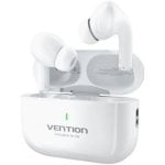 Auriculares Vention inalámbricos Bluetooth 5.4 blancos con estuche de carga e IPX4