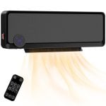 Homcom Calefactor Eléctrico De Pared 1000w/2000w Control Remoto 56x18,5x11,7 Cm