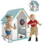 Aiyaplay Casita Infantil Exterior E Interior 5 En 1 Beige