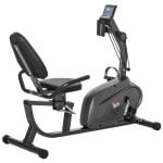 Homcom Bicicleta Estática Con Respaldo De 8 Niveles De Resistencia Con Volante