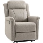 Homcom Sillón Relax Reclinable Manual Con Reposabrazos Reposapiés Gris