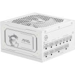 Fuente de Alimentación MSI 1000W 80 Plus Gold MAG A1000GL Modular Blanca ATX 3.1