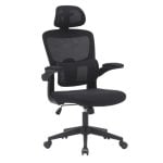 Home Heavenly Aron Cadeira de Escritório Ergonómica com Encosto 3D, Reforço Lombar e Braços Rebatíveis
