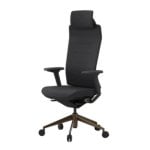 Chaise de bureau ergonomique Actiu Tnk Flex Soul Metal, soutien lombaire, accoudoirs 3D, certification 24h, tissu noir M