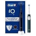 Elektrische Zahnbürste Oral-B iO Series 2 Schwarz Grün Vibrationsbürste 3 Modi 2 Griffstücke 2 Köpfe