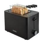 Tostadora Bourgini 14.0402.00.00 negra 2 rebanadas 850 W ranura larga sandwich extraancha