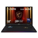 Ordinateur portable MSI Raider 18 HX AI A2XWJG-459ES 18" Intel Core Ultra 9 285HX 64GB 2TB SSD RTX 5090 Windows 11