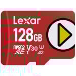 MicroSDXC Lexar 0000000933080 128GB UHS-I Classe 10 U3 V30 205MB/s Rouge