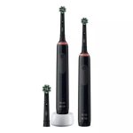 Elektrische Zahnbürste Oral-B PRO 3 Schwarz, 3 Modi, Ladestation, 3 Aufsteckbürsten, Timer
