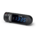 Radiowecker Denver CPR-700 digital oval Schwarz LED 0,9" FM Projektion USB