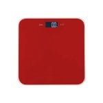 Báscula de baño de vidrio templado roja LCD 180 kg compacta autoapagado Báscula de baño de vidrio templado roja LCD 180 kg compacta autoapagado