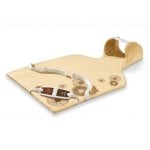 Manta eléctrica beige 100W 3 temperaturas algodón microfibra apagado automático lavable