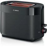 Toaster Bosch TAT2M123 2 Schlitze 950 W 6 Braeunungsstufen Aufwaermen Auftauen Schwarz