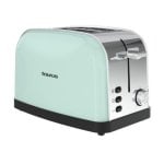 Tostadora de pan 950W acero inoxidable verde 7 niveles 2 ranuras funciones extra Tostadora de pan 950W acero inoxidable verde 7 niveles 2 ranuras funciones extra