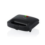 Sandwichera Flama 4910FL 750W negra 2 bocadillos placa antiadherente diseño compacto Sandwichera Flama 4910FL 750W negra 2 bocadillos placa antiadherente diseño compacto